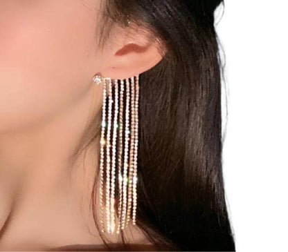 Fashionable And Simple Long Tassel EarringsEnhance your style with our Fashionable And Simple Long Tassel Earrings! Made with high-quality alloy and electroplated for a durable finish. Available in gold-plateEaringsPlush Fashions ShopPlush Fashion ShopSimple Long Tassel Earrings